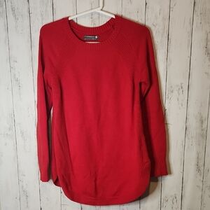 🎅Anthropologie Vibrant Red Crew Neck Sweater Small